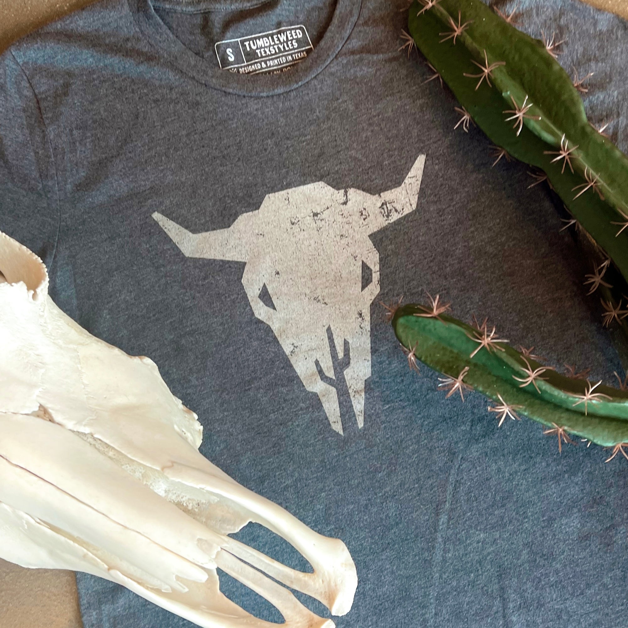 Cactus Cow Skull T-Shirt
