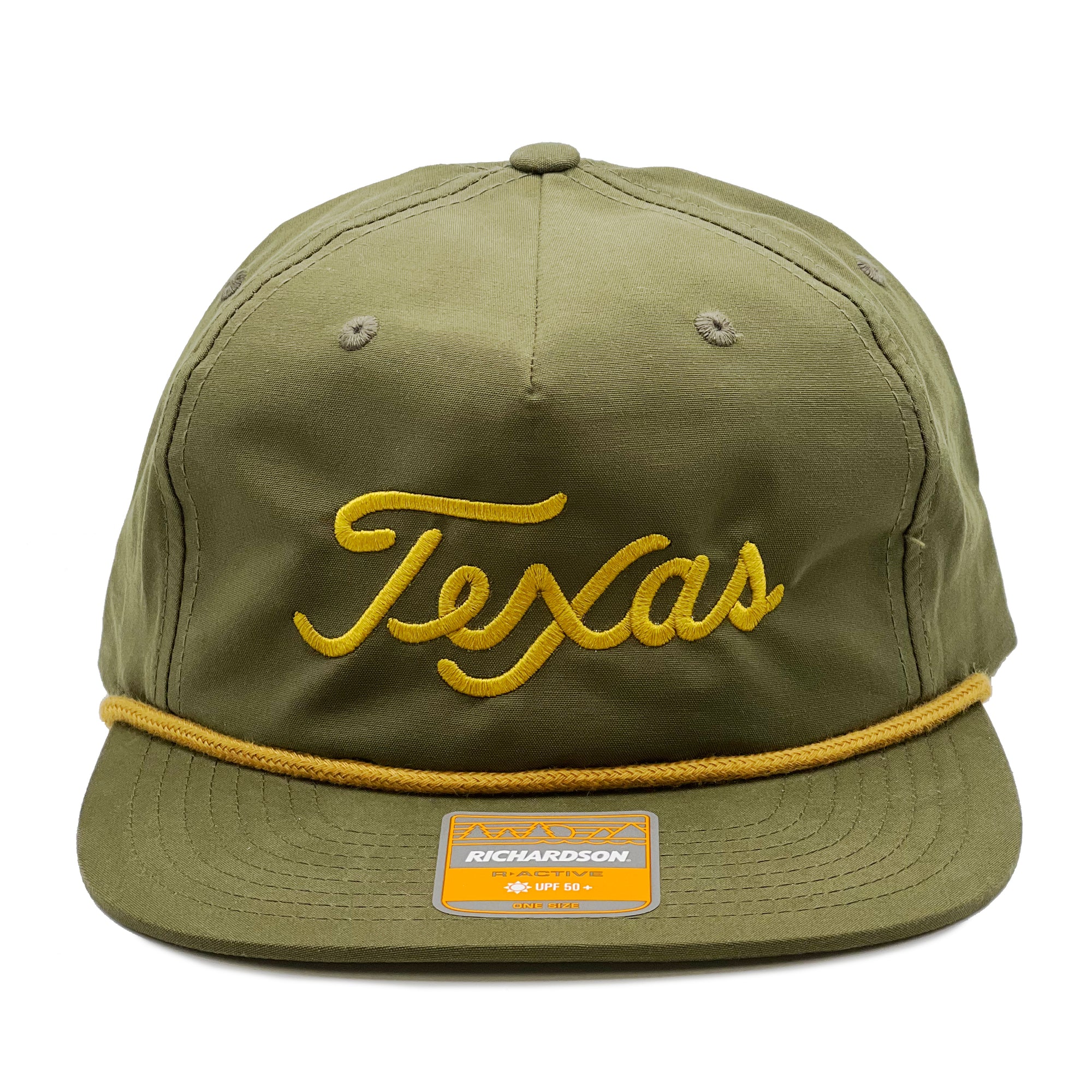 Script Texas Hat (Olive/Gold)