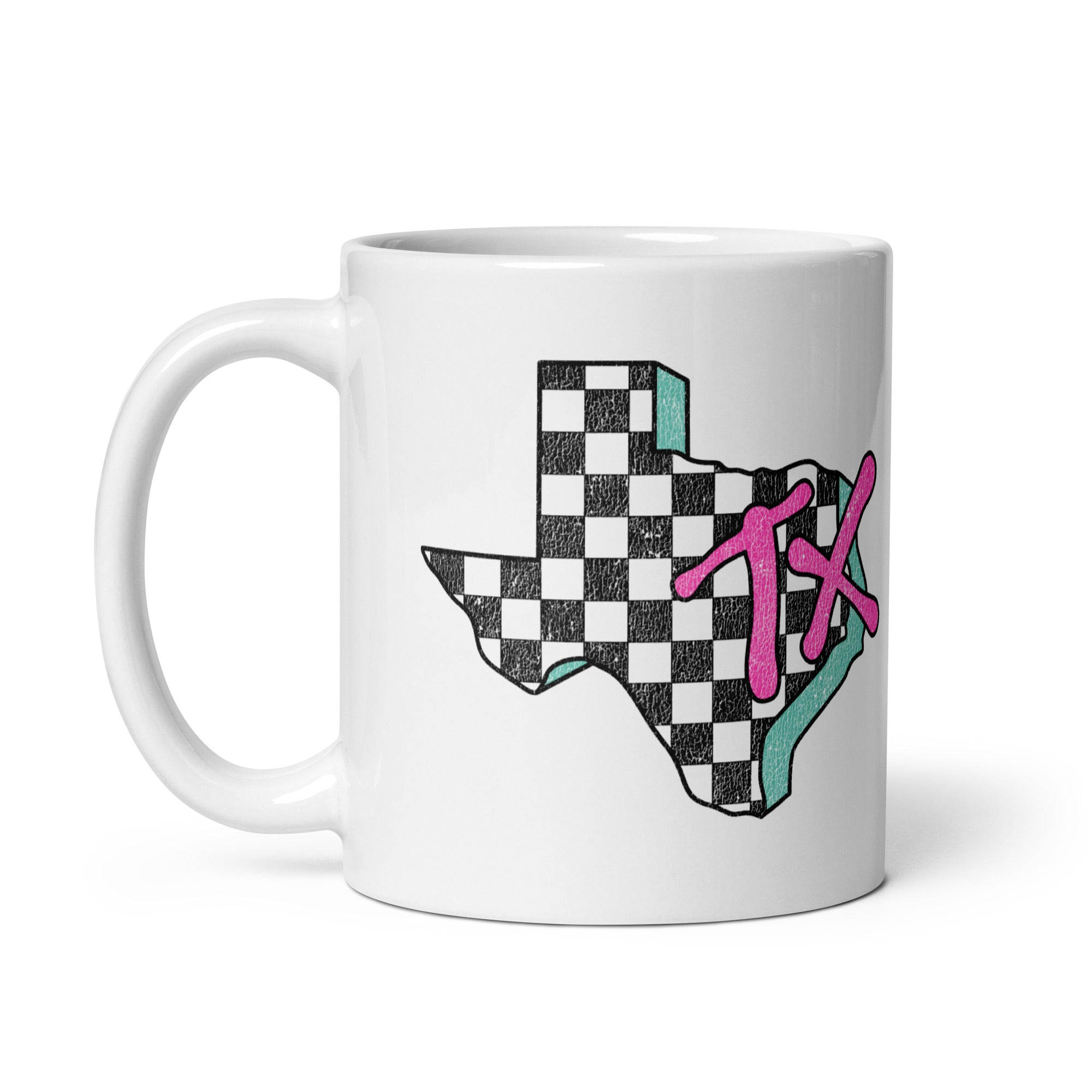 90's Checkerboard TX Mug