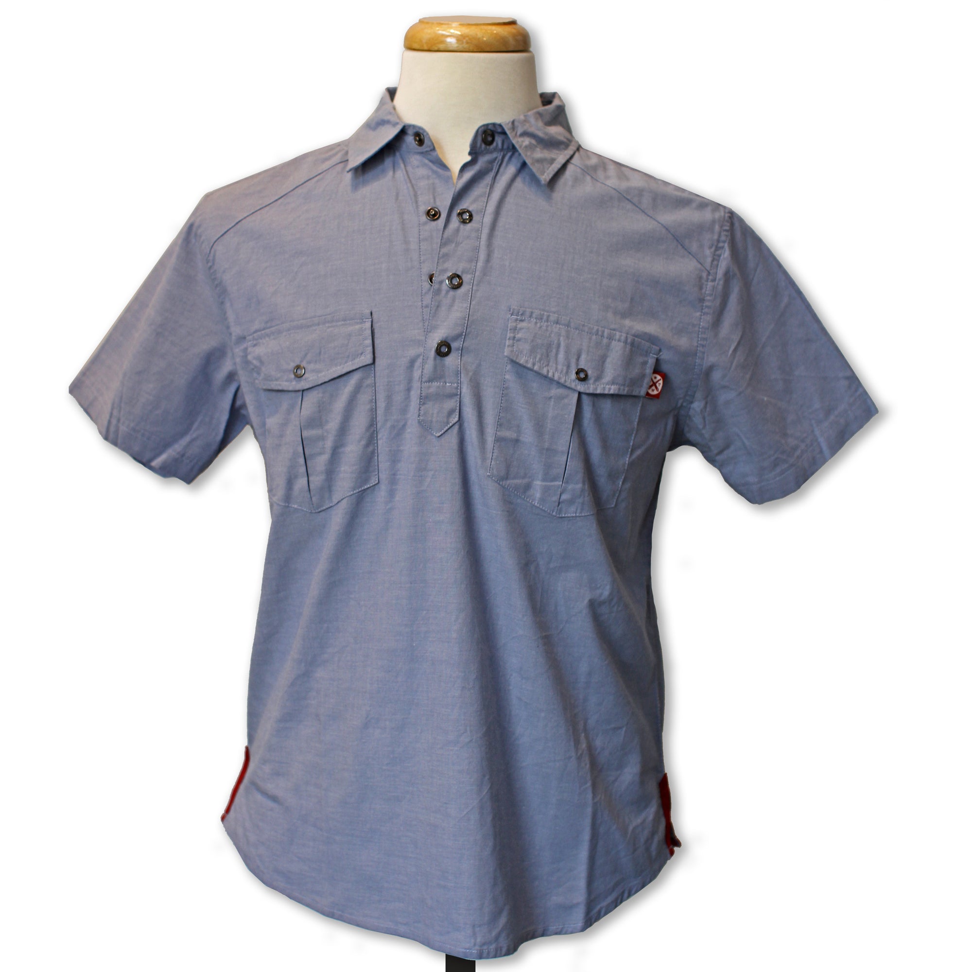 Hill Country Hybrid Polo (Chambray Blue)