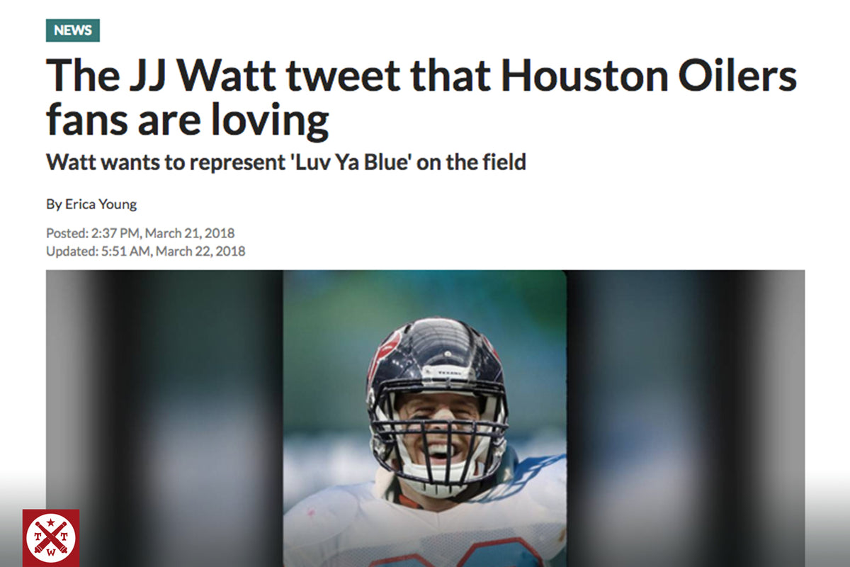 The JJ Watt's tweet that had Houstonians feeling the "Luv Ya Blue" pride