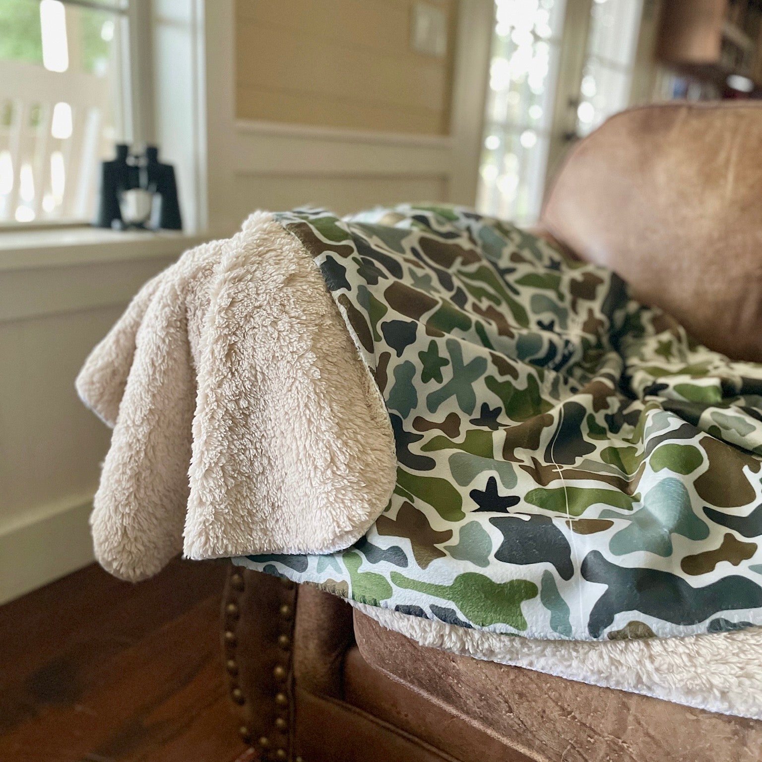 Texas Camo Sherpa Blanket