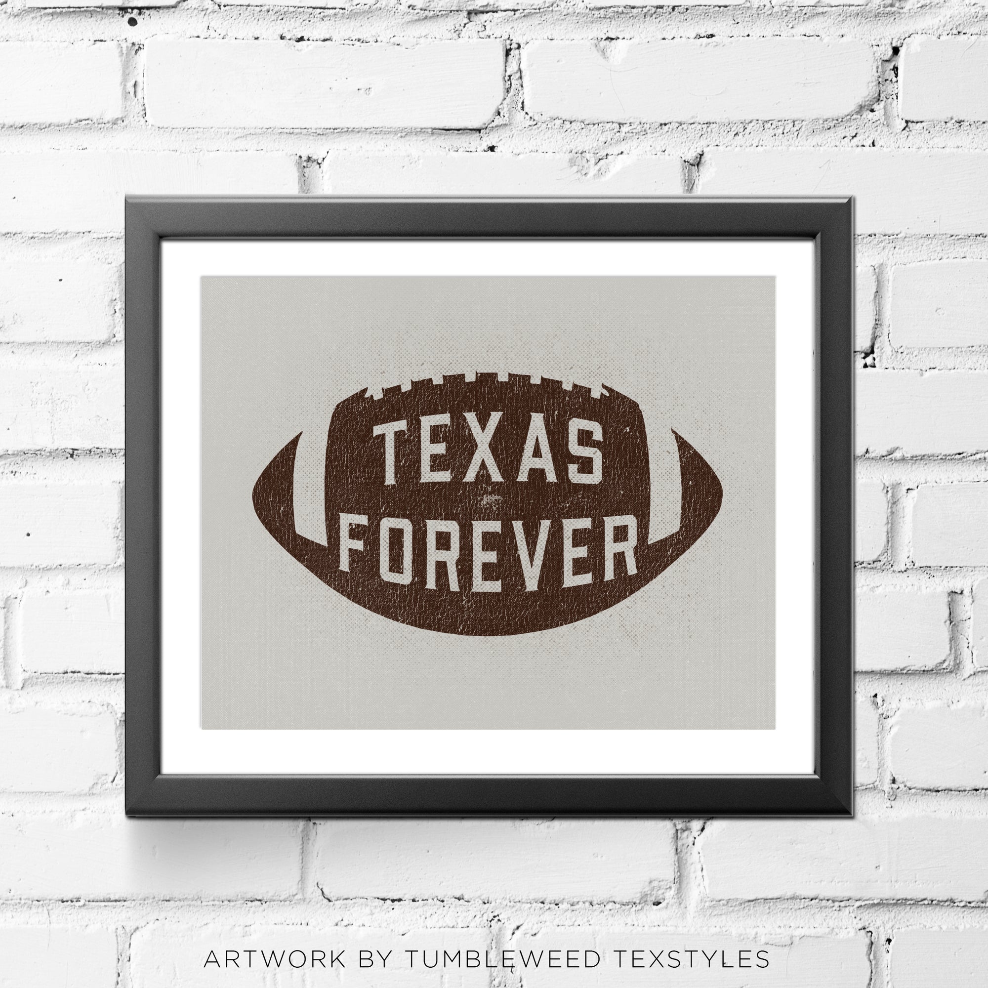 Texas Forever Football Artwork
