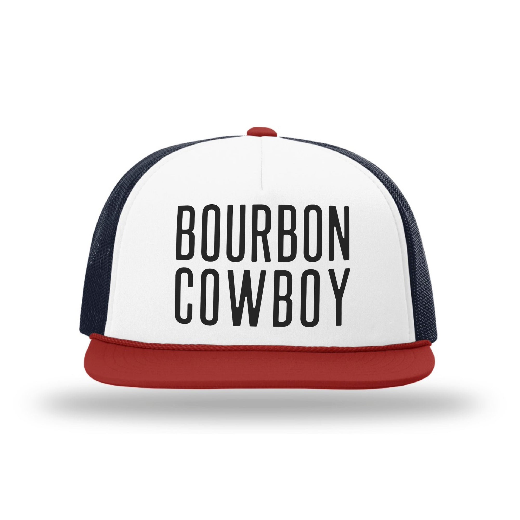 Bourbon Cowboy Flat Bill Foam Trucker Hat (3 Colors)