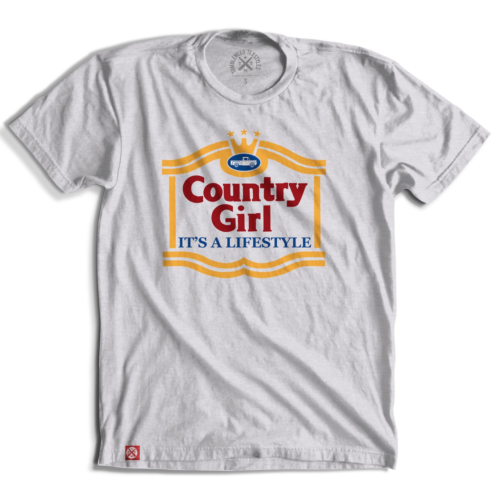Country Girl Label Cool Gray T-Shirt