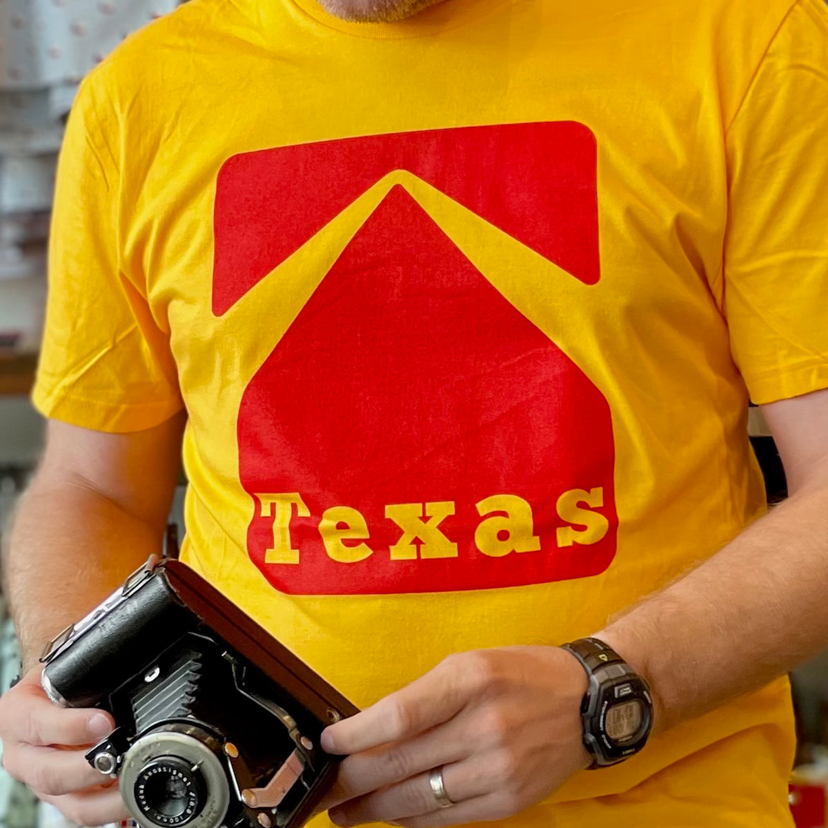 Houston Retro Astronaut Texas Flag T-shirt 