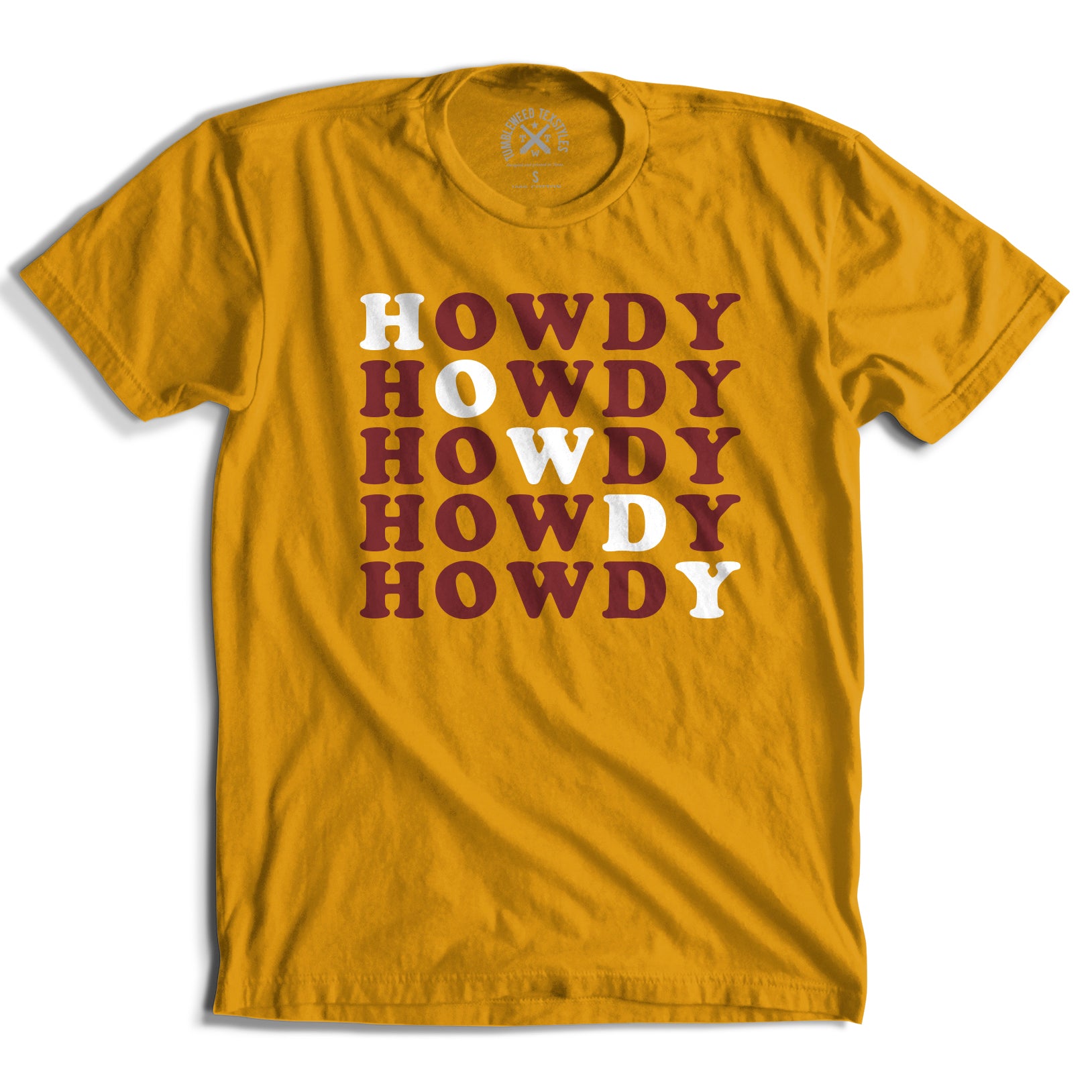 Howdy X 5 T-Shirt (Gold)