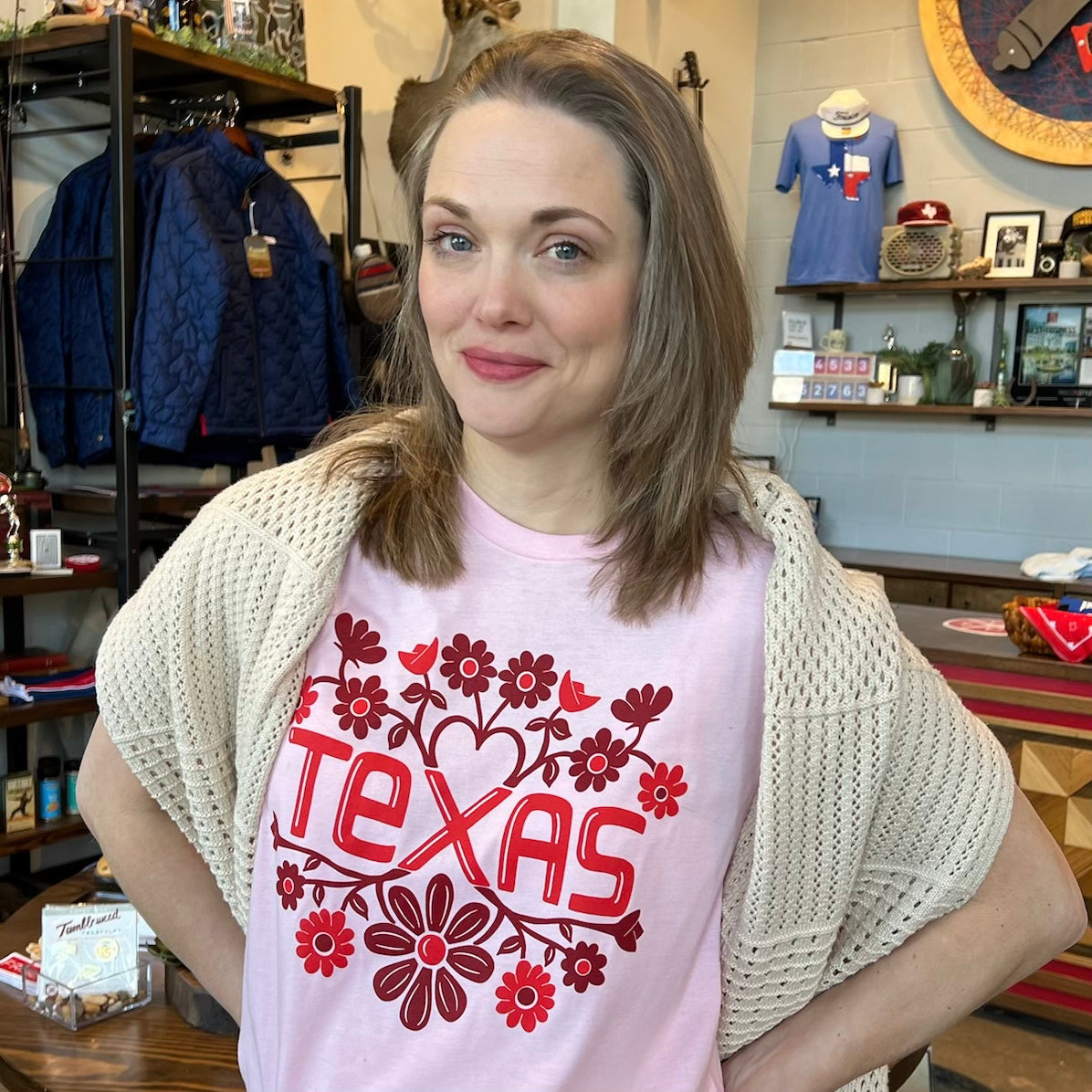 Texas Heart Floral T-Shirt