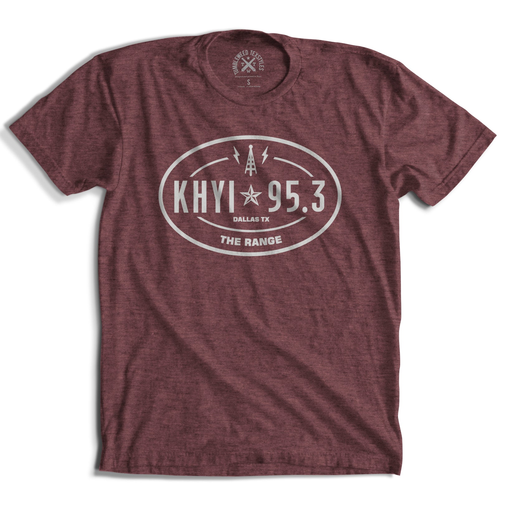 95.3 KHYI "The Range" Logo T-Shirt (Cardinal)