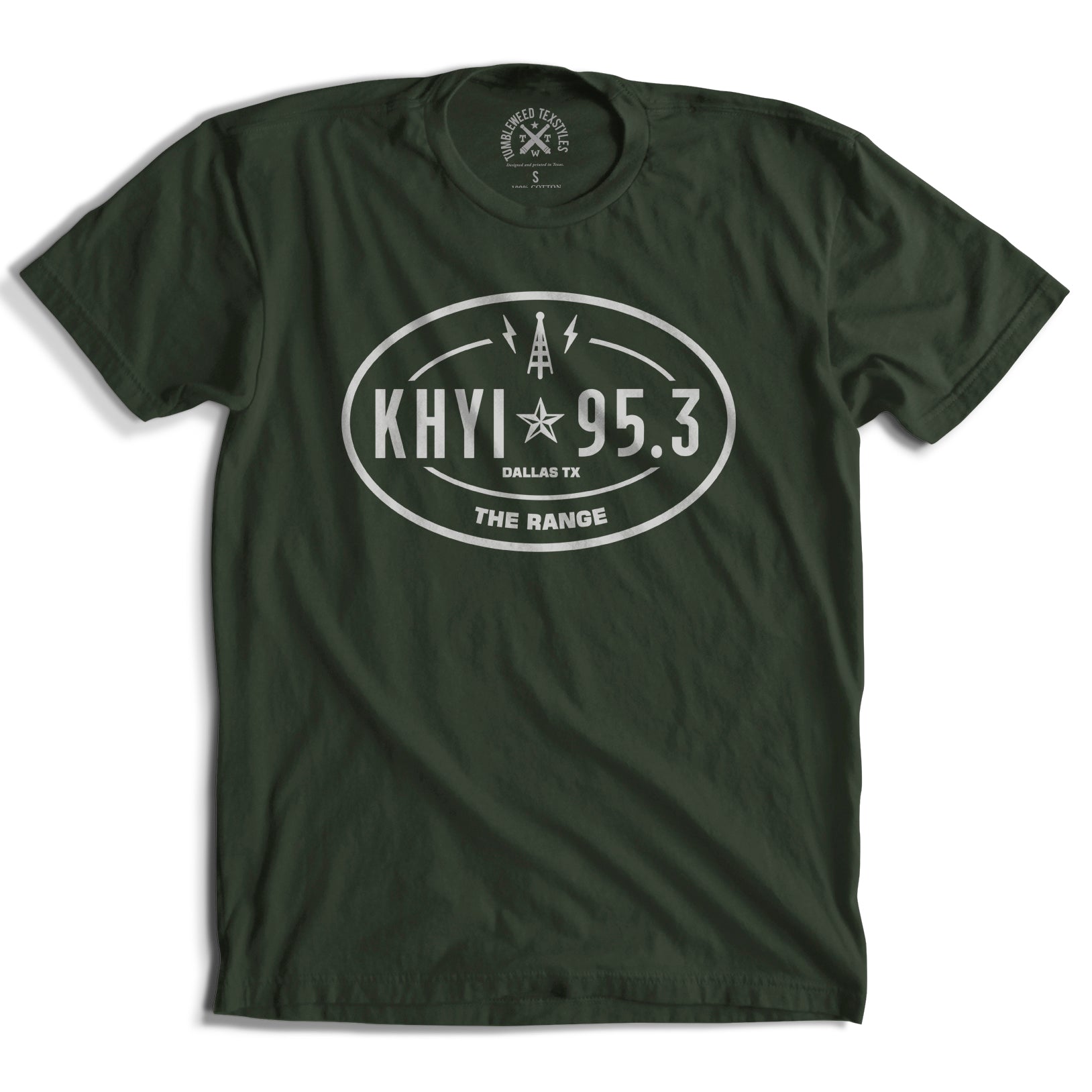 95.3 KHYI "The Range" Logo T-Shirt (Olive)