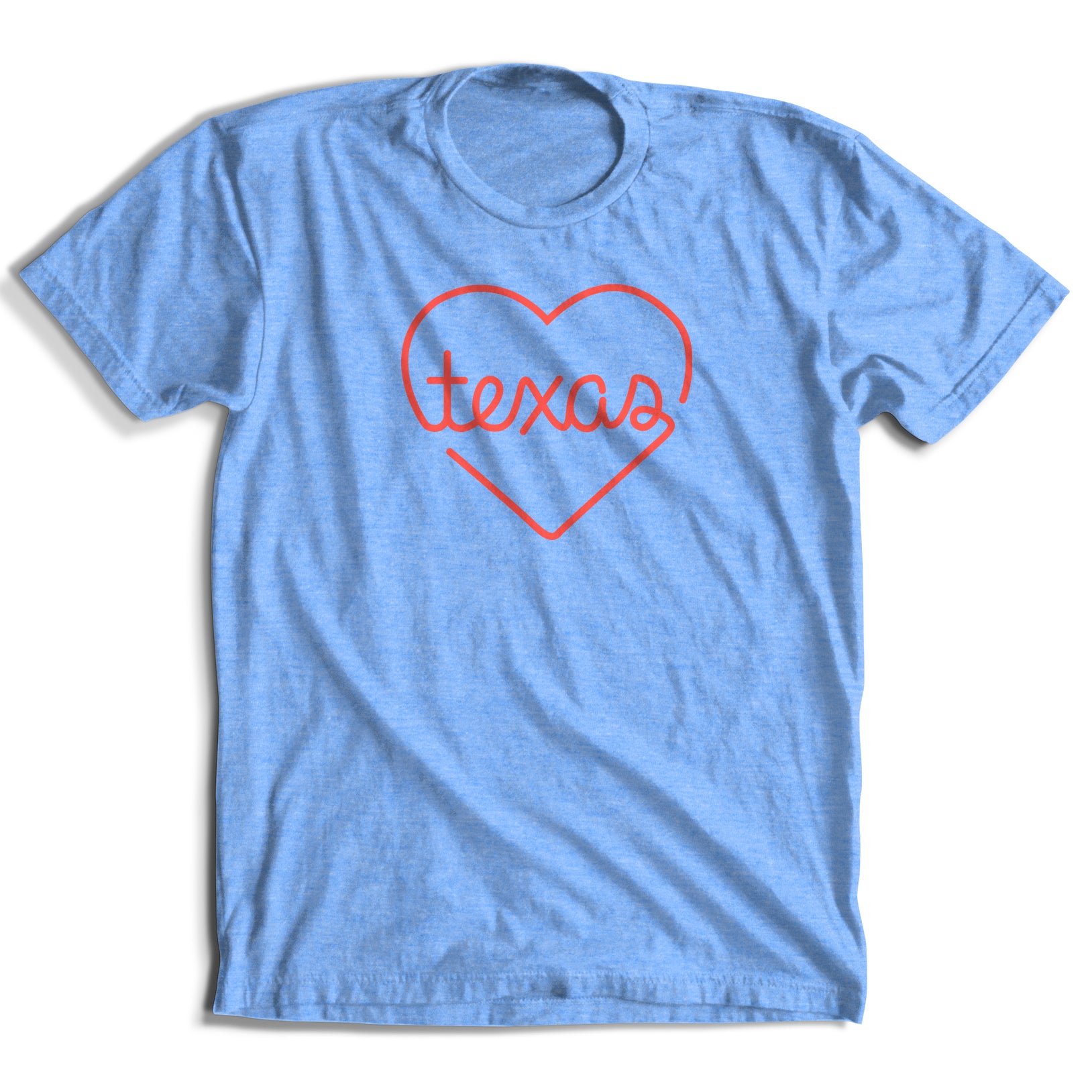 Texas Line Heart T-Shirt (4 Colors)