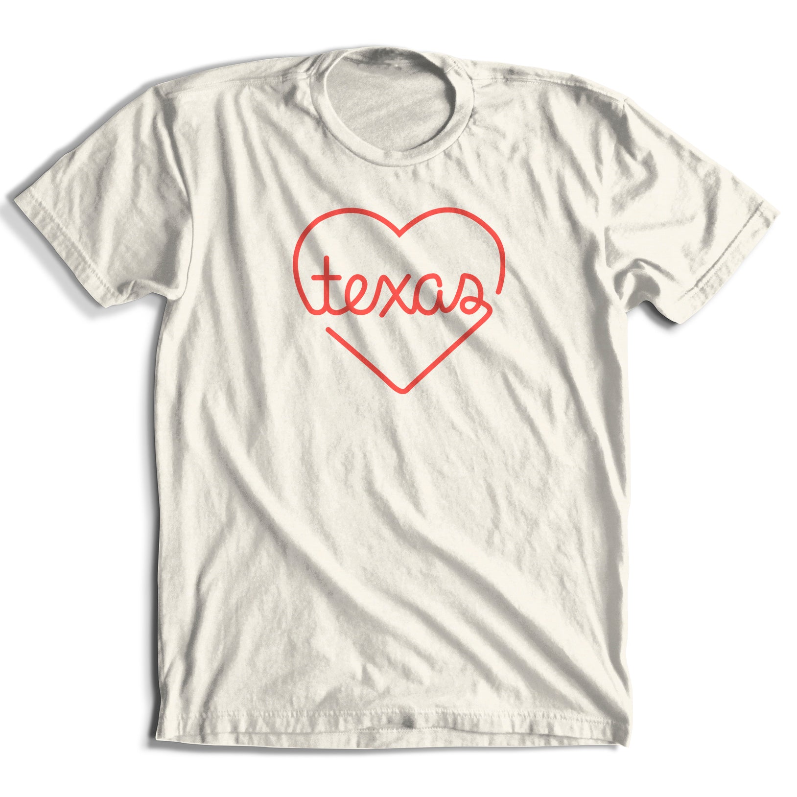 Texas Line Heart T-Shirt (4 Colors)