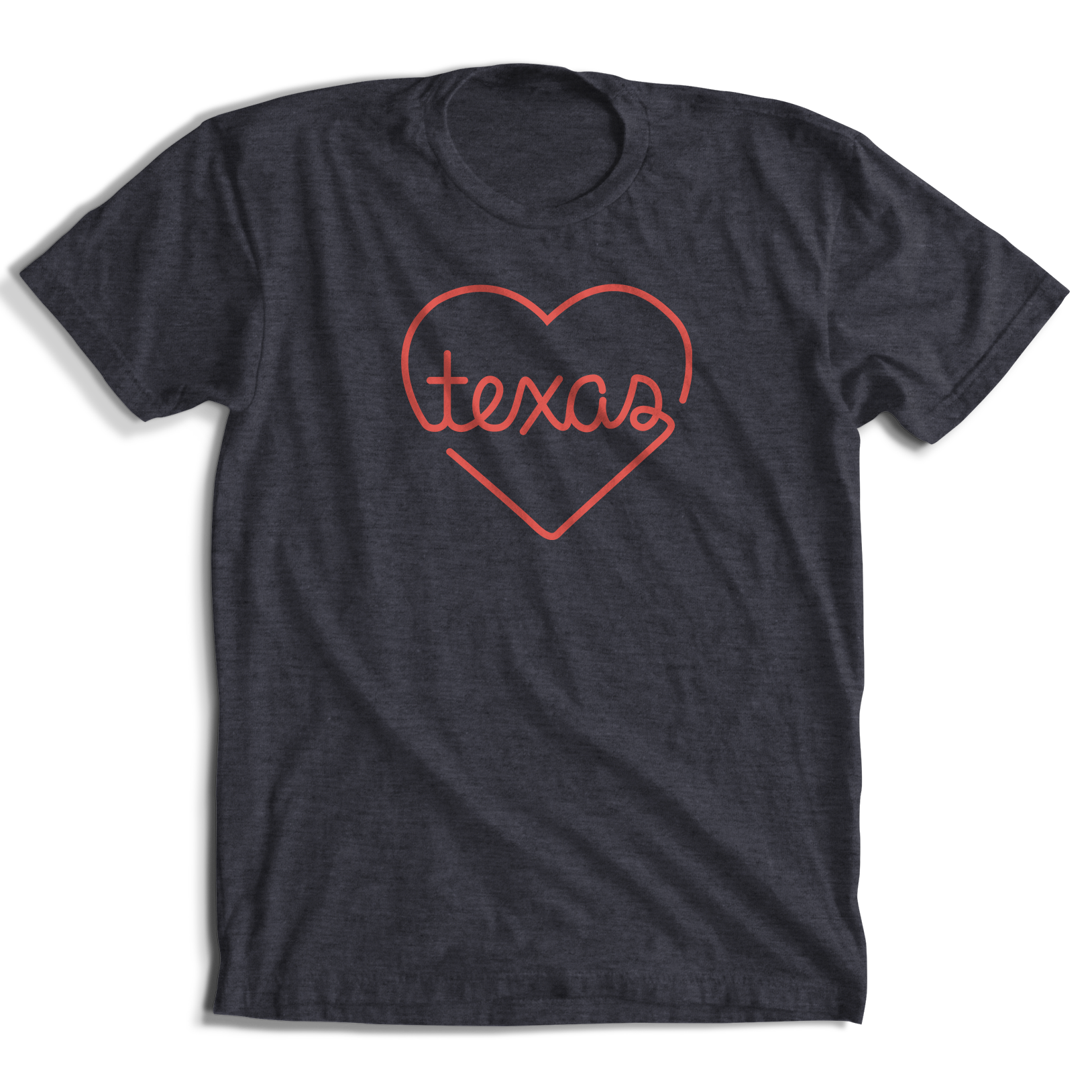 Texas Line Heart T-Shirt (4 Colors)