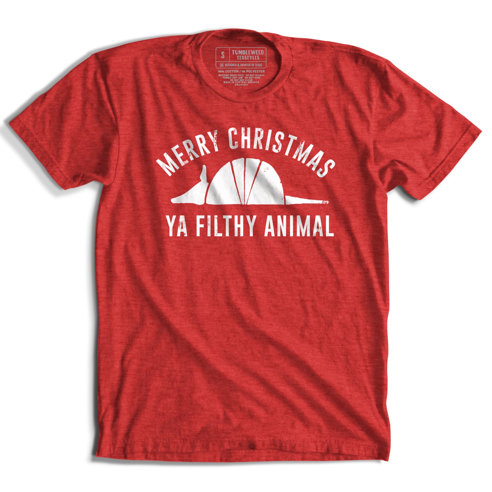 Merry Christmas Ya Filthy Animal Red T-Shirt