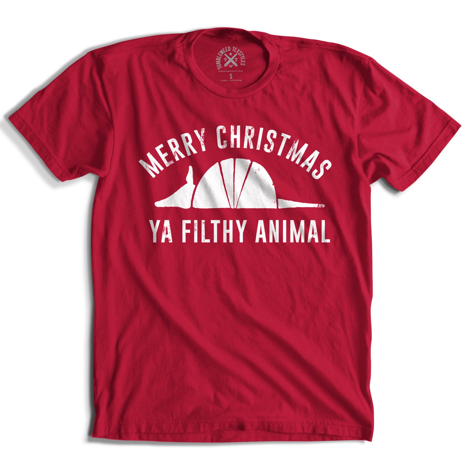 Merry Christmas Ya Filthy Animal Red T-Shirt