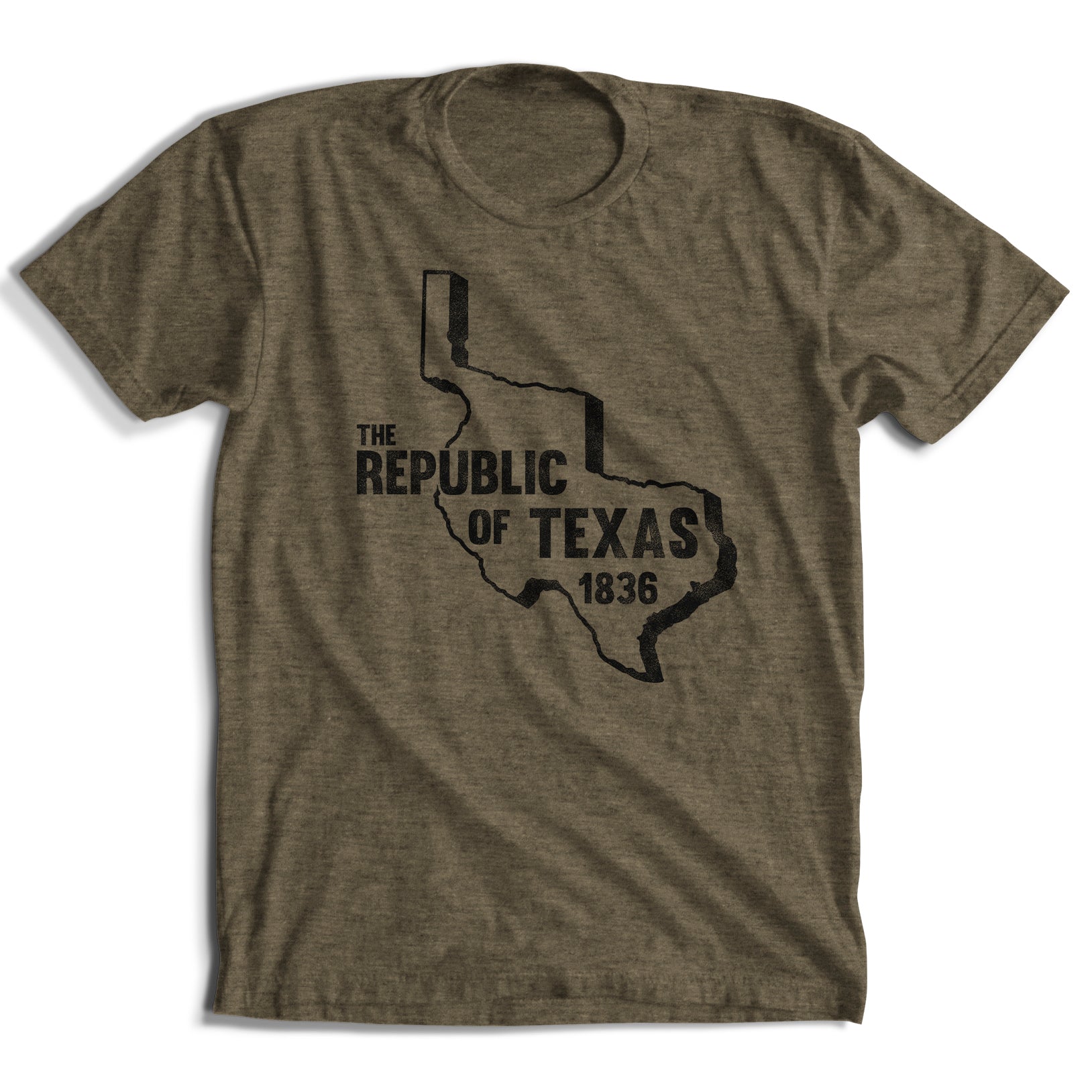 The Republic of Texas 1836 w/ Black ink T-Shirt (5 Colors)