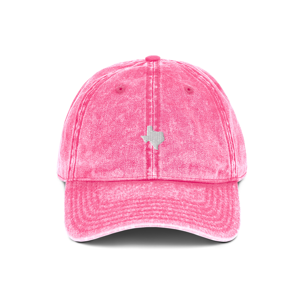 Texas Silhouette Cotton Twill Cap (Pink)