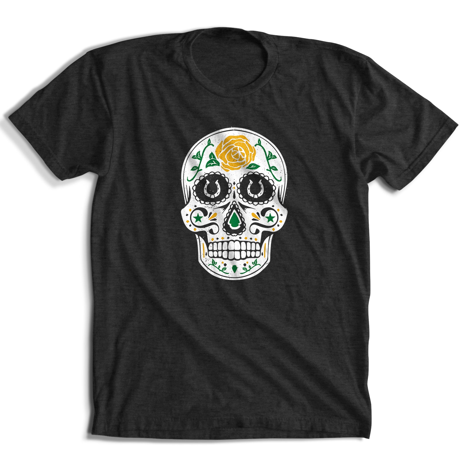 Sugar Skull Yellow Rose T-Shirt (6 Colors)