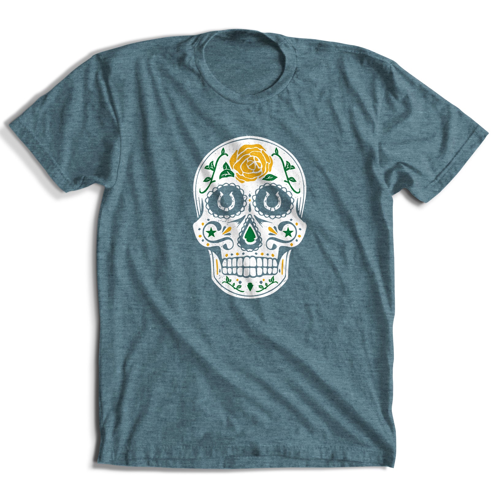 Sugar Skull Yellow Rose T-Shirt (6 Colors)