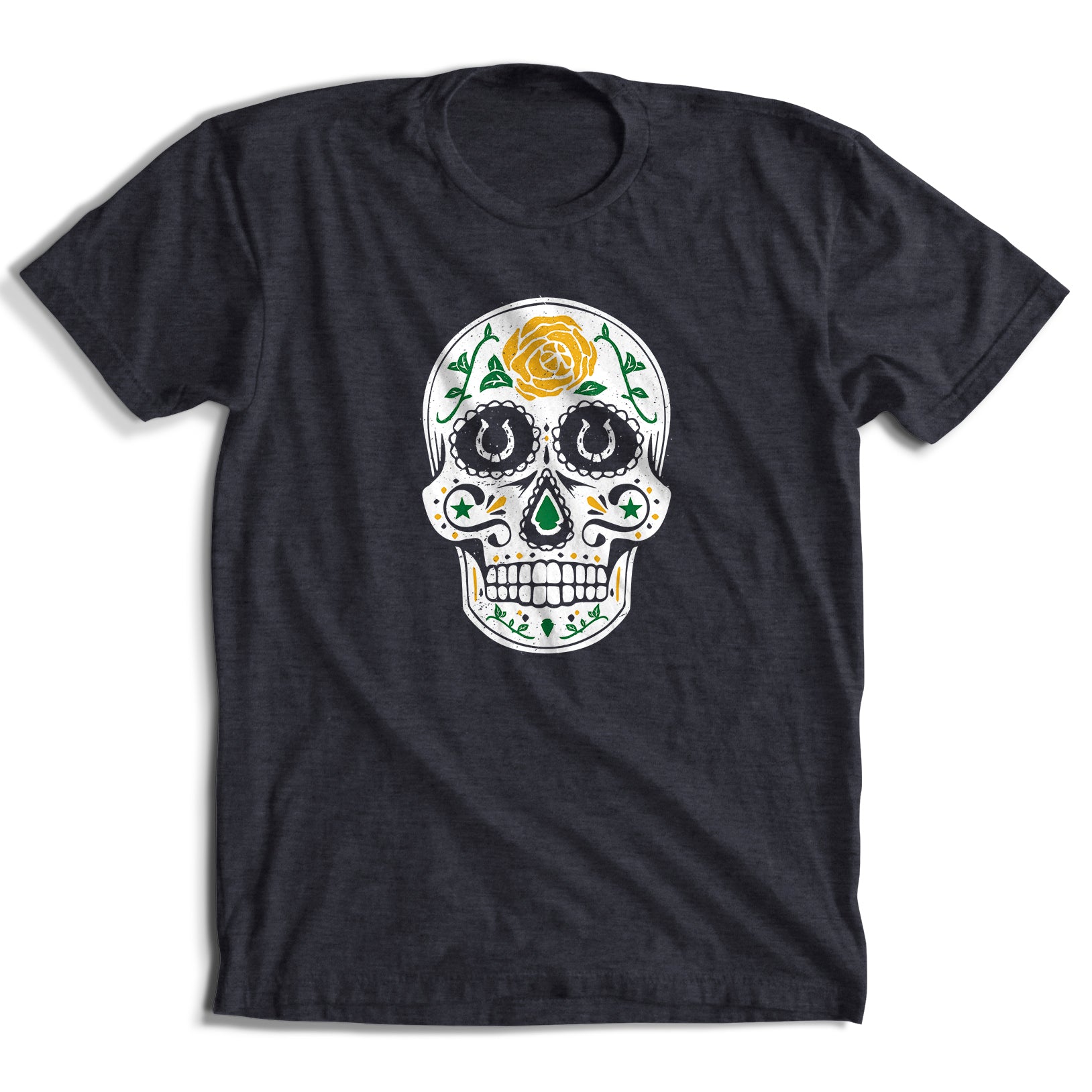 Sugar Skull Yellow Rose T-Shirt (6 Colors)