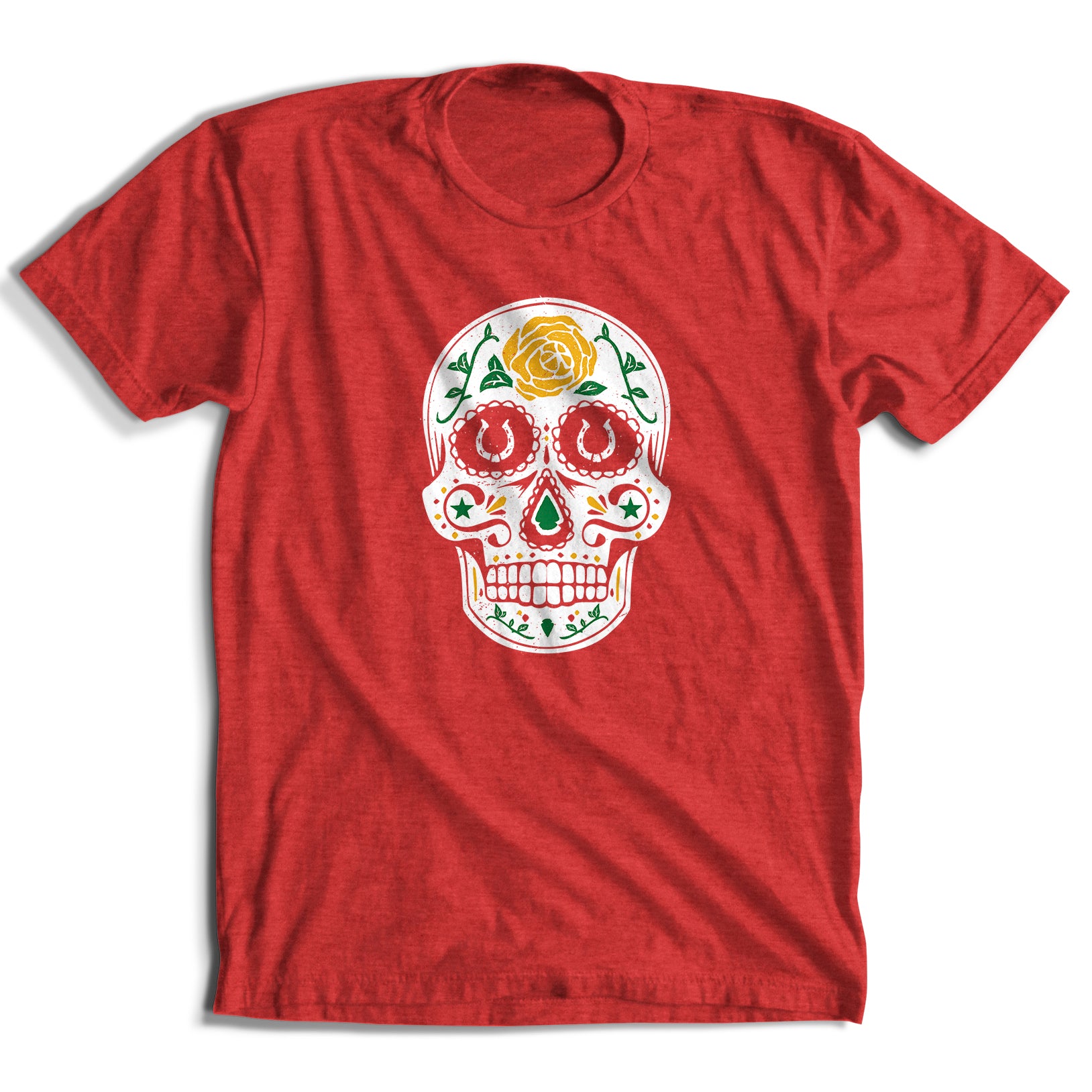 Sugar Skull Yellow Rose T-Shirt (6 Colors)