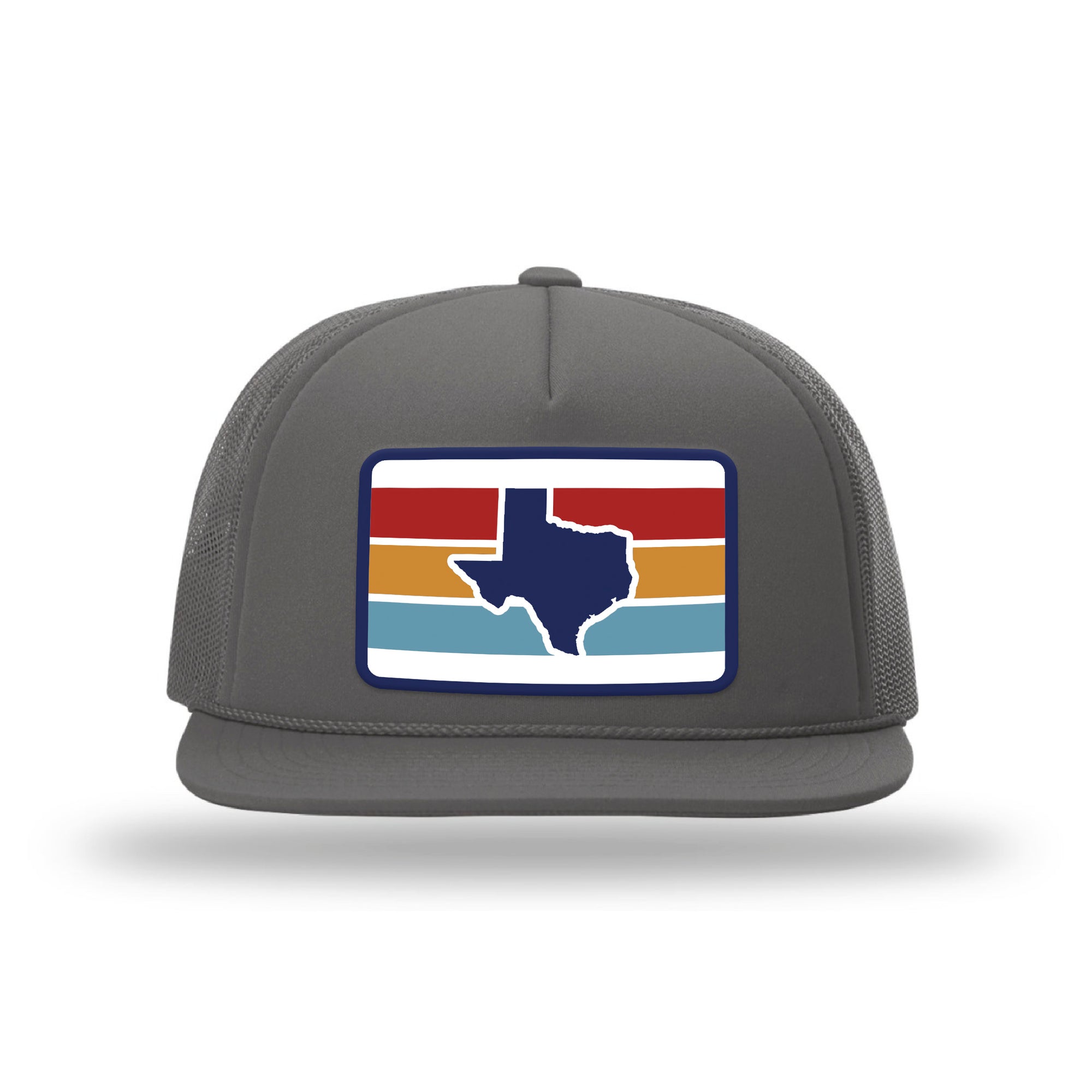 Texas Stripes Foam Flat Bill Foam Trucker Hat (2 Colors)