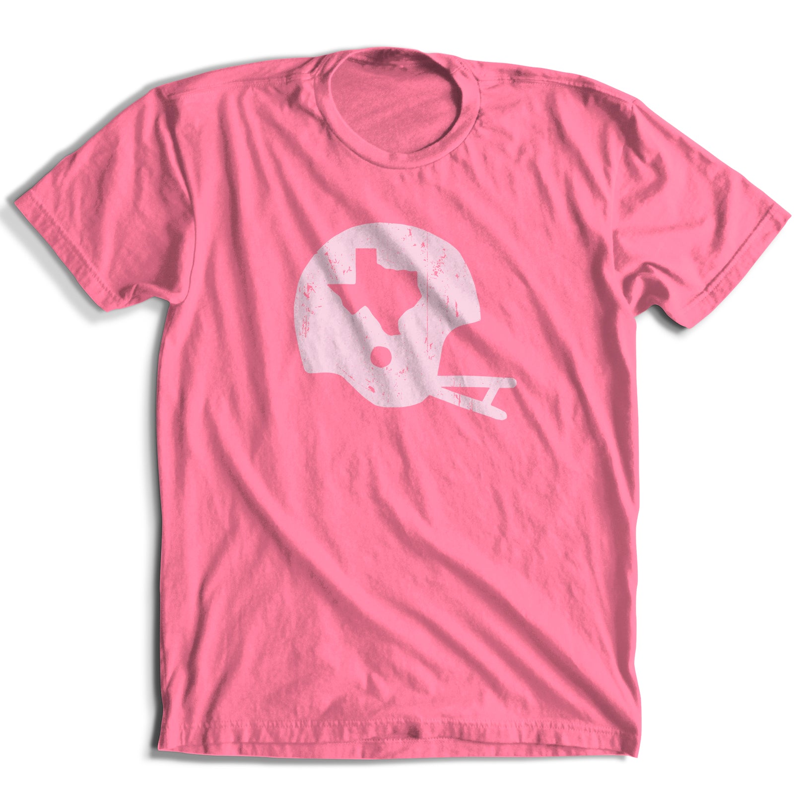 Football Helmet Texas T-Shirt (Pink)