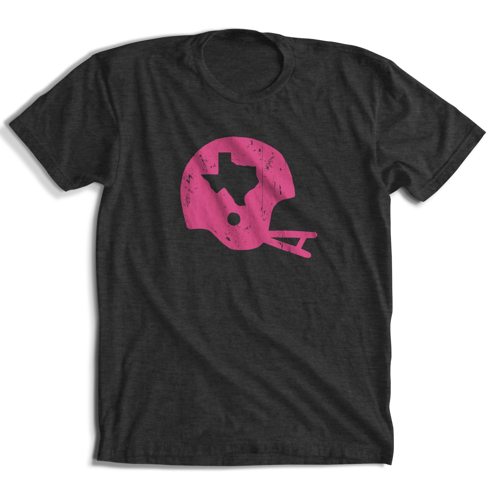 Football Helmet Texas T-Shirt (Black Heather)