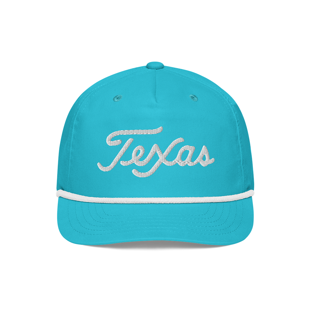 Script Font Rope Hat Texas Script Golf Rope Hat (4 Colors)