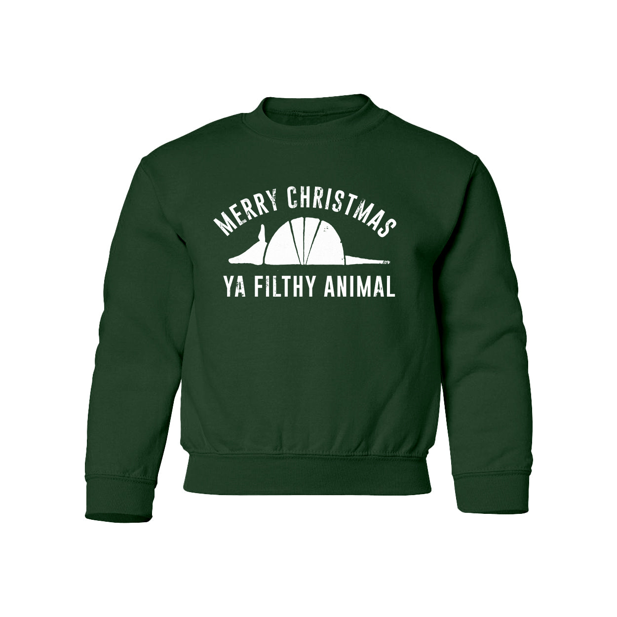 Merry Christmas Ya Filthy Animal Green Sweatshirt (YOUTH)