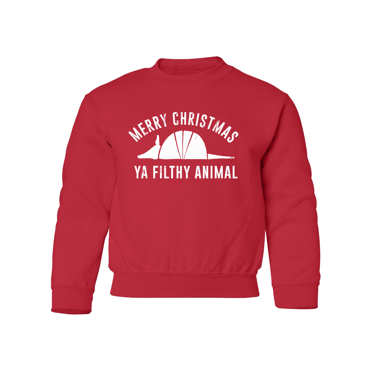 Merry Christmas Ya Filthy Animal Red Sweatshirt (YOUTH)