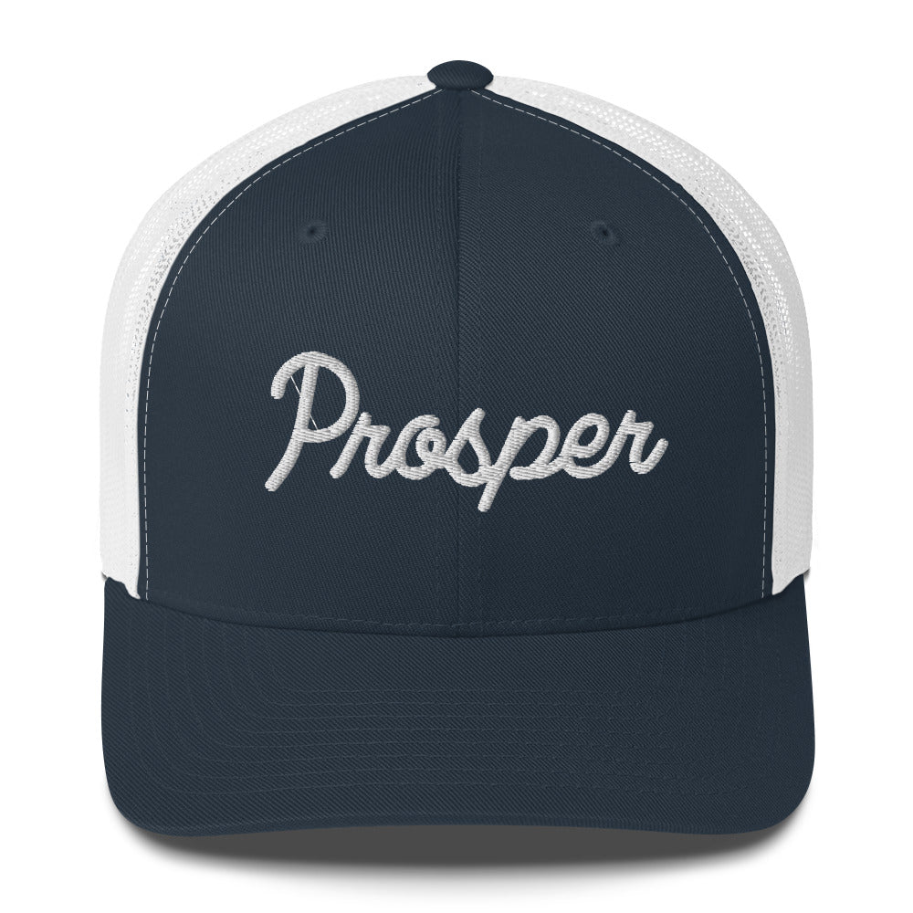 Prosper Script Trucker Cap (12 Color Options)