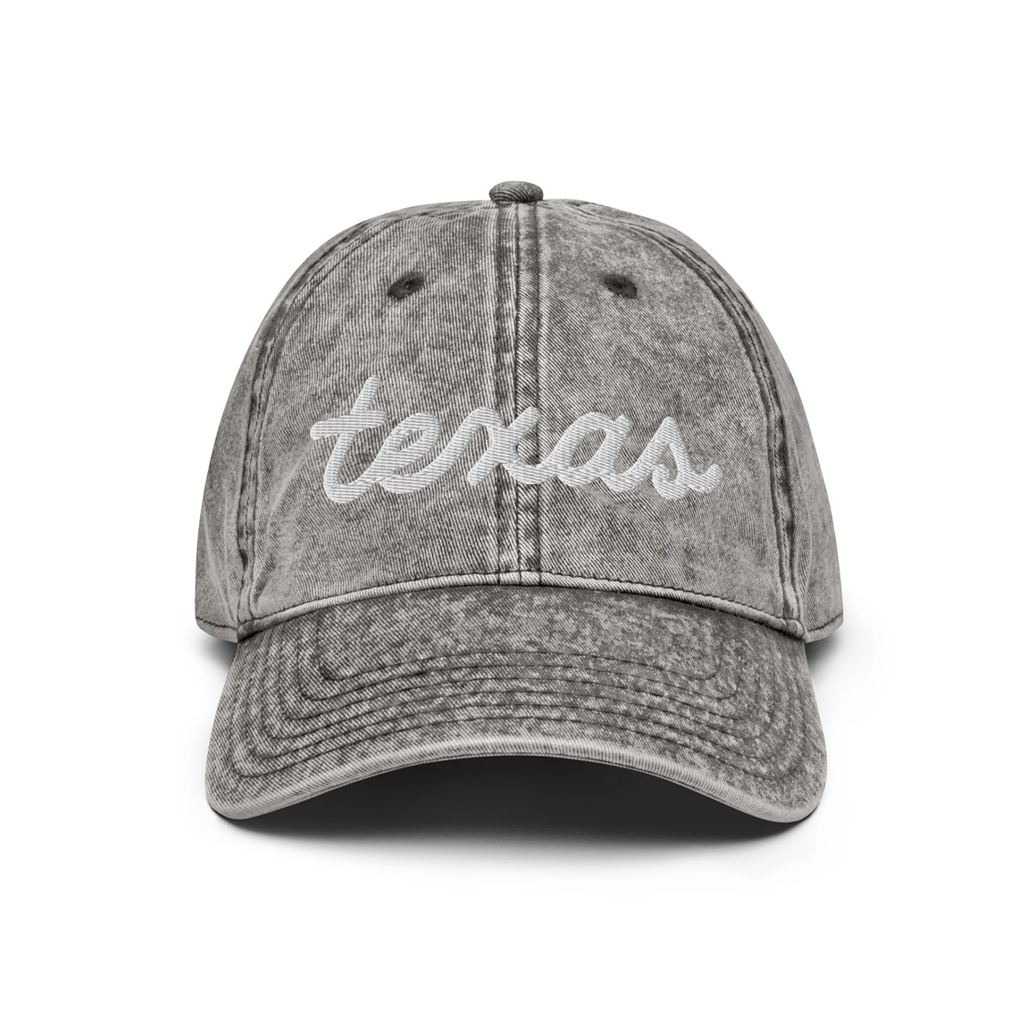Texas Script Cotton Twill Hat (6 Colors)