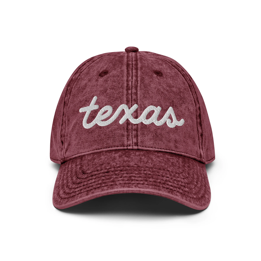 Texas Script Cotton Twill Hat (6 Colors)