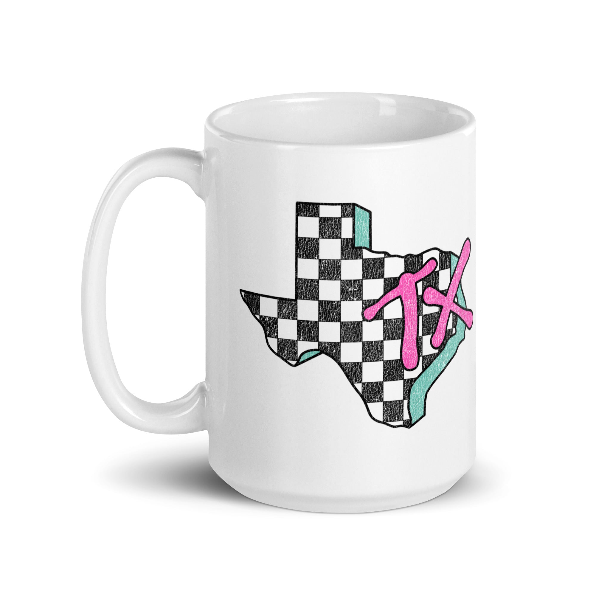 90's Checkerboard TX Mug