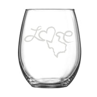 Love - Stemless Wine Glass - Tumbleweed TexStyles