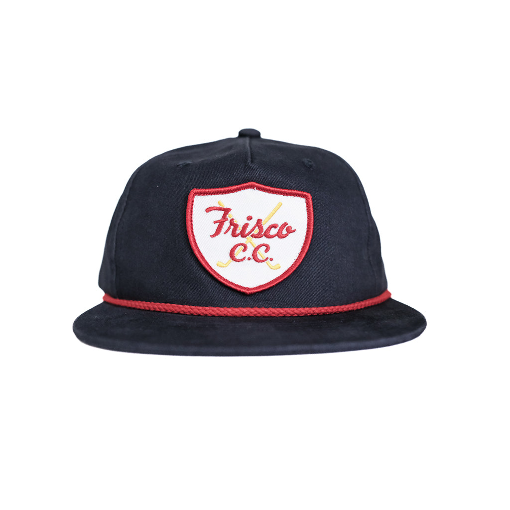 Frisco Country Club Shield Navy Grandpa Rope Hat