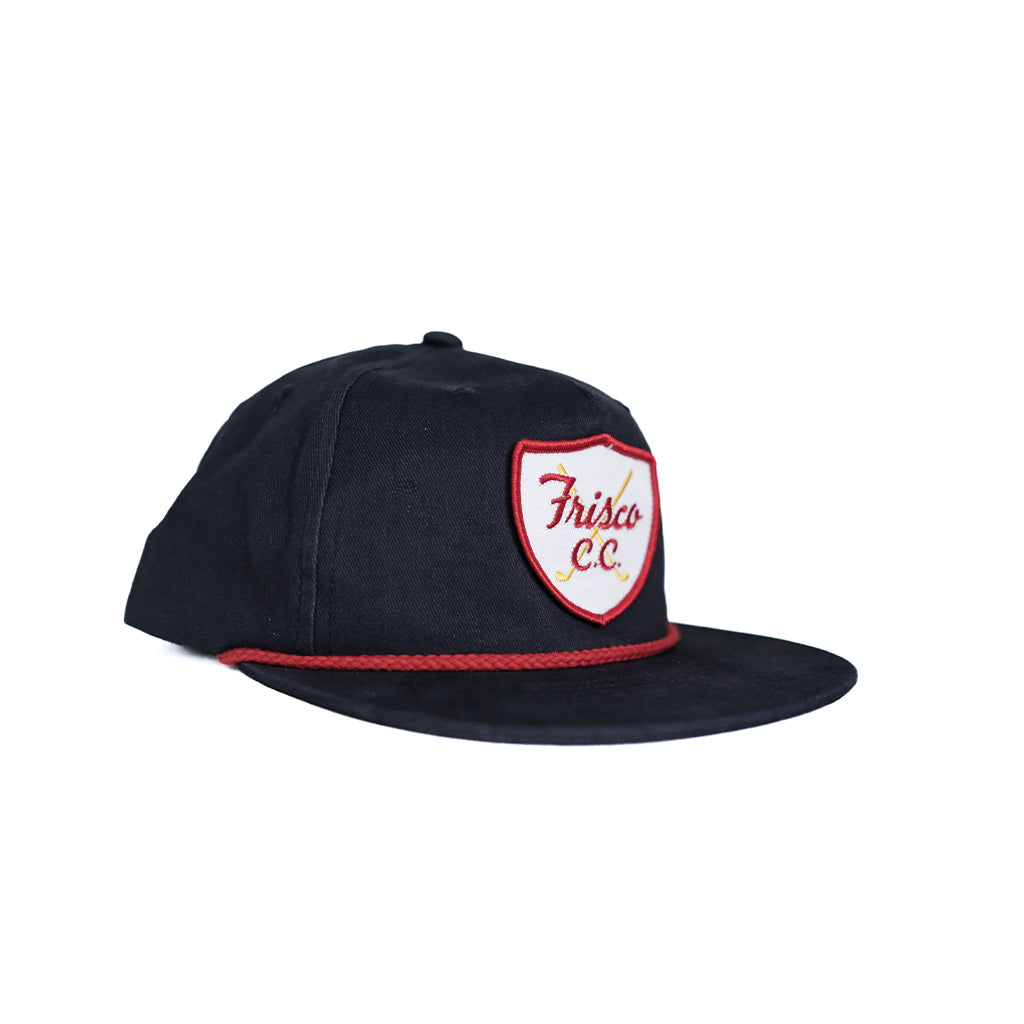 Frisco Country Club Shield Navy Grandpa Rope Hat
