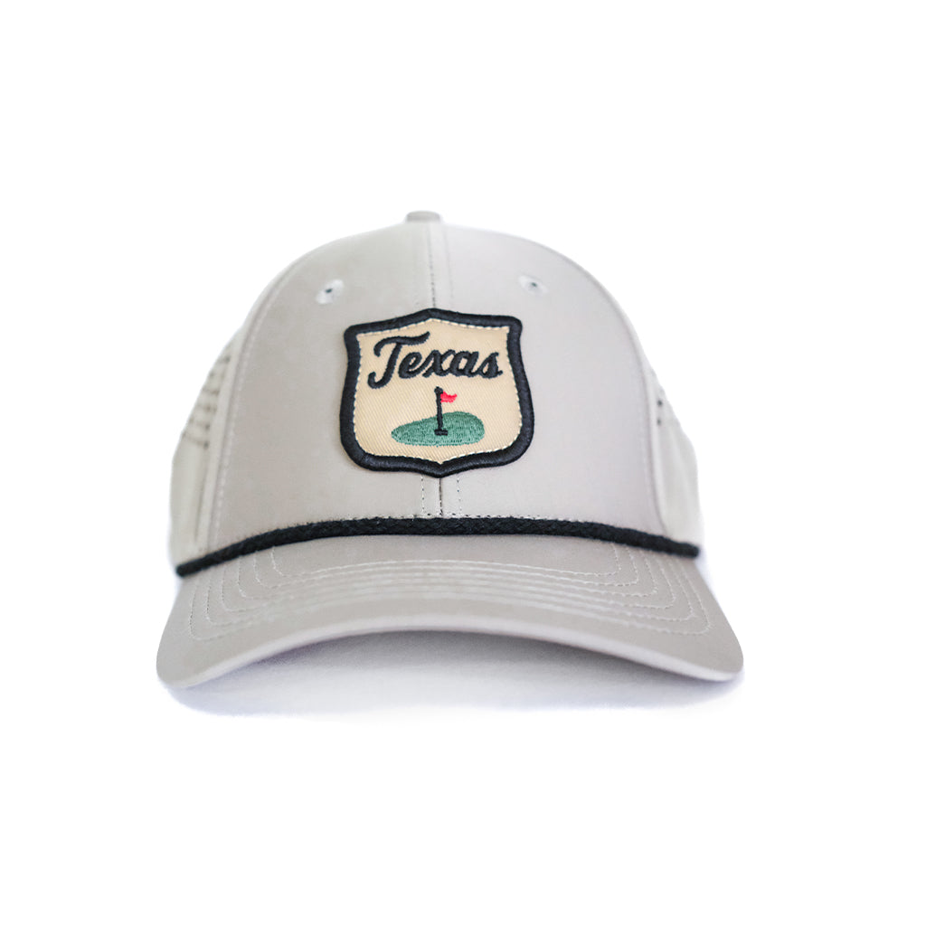 Texas Golf Gray Performance Rope Hat