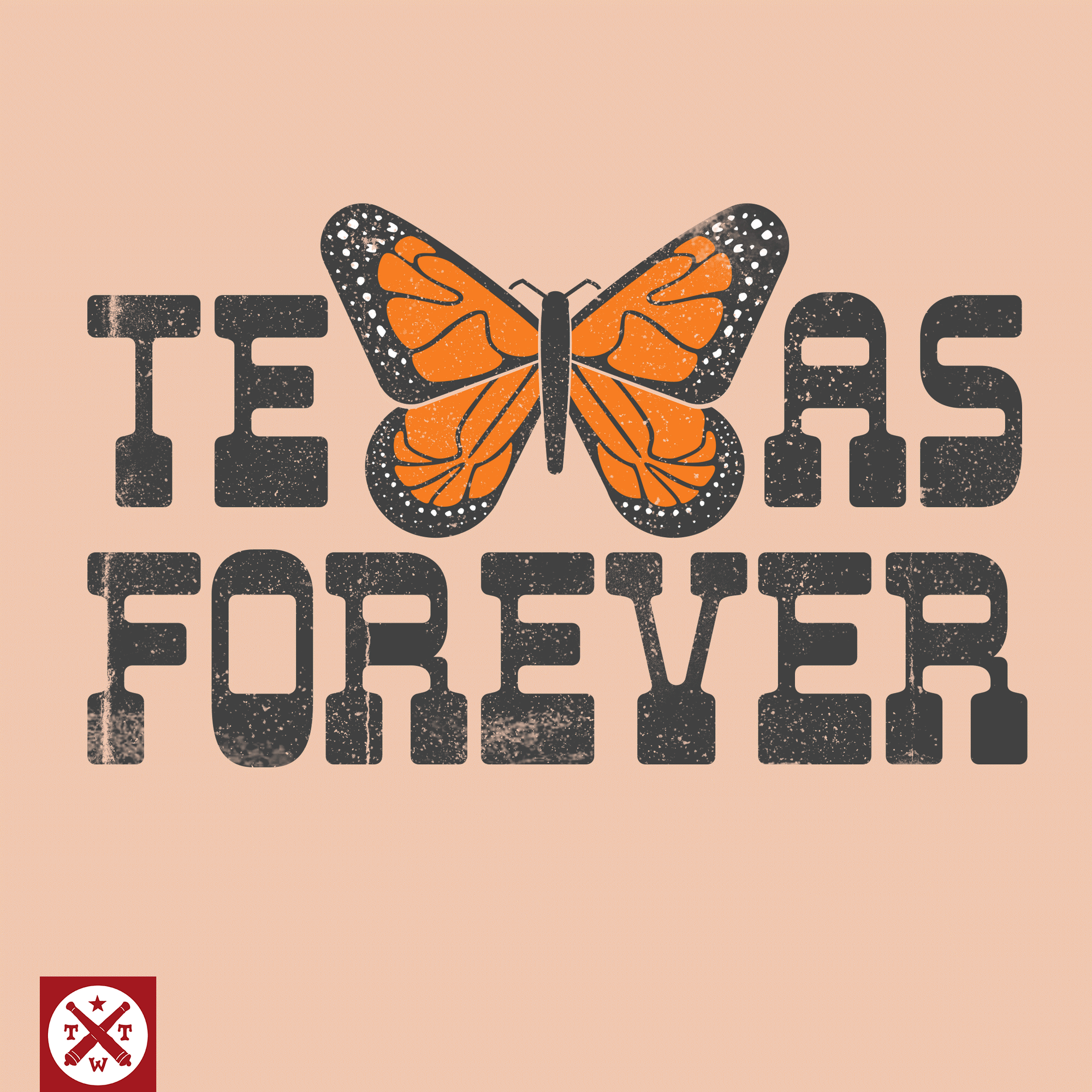 Texas Forever Monarch Butterfly T-Shirt