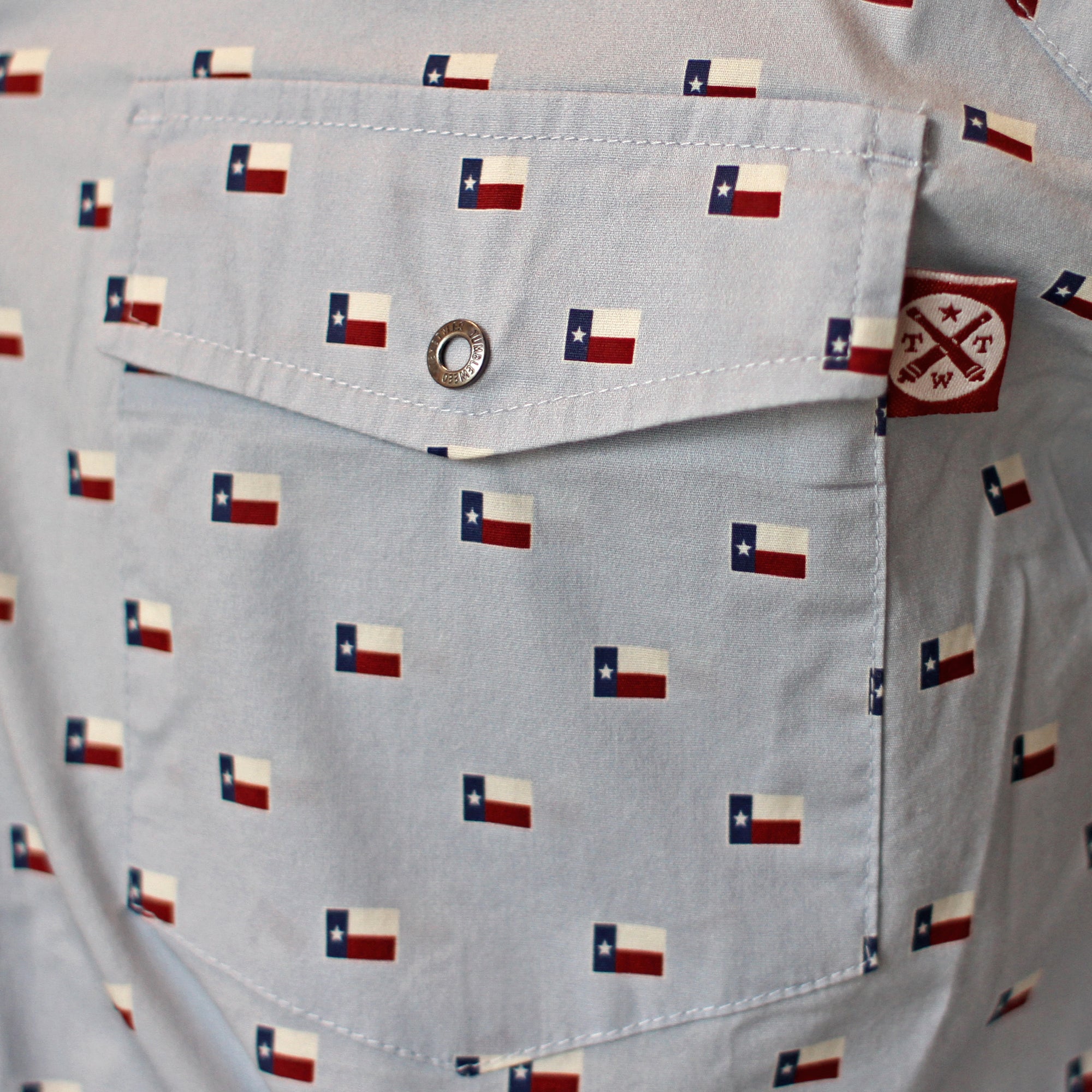 Texas Flag - El Capitan Snap Shirt (Light Blue)