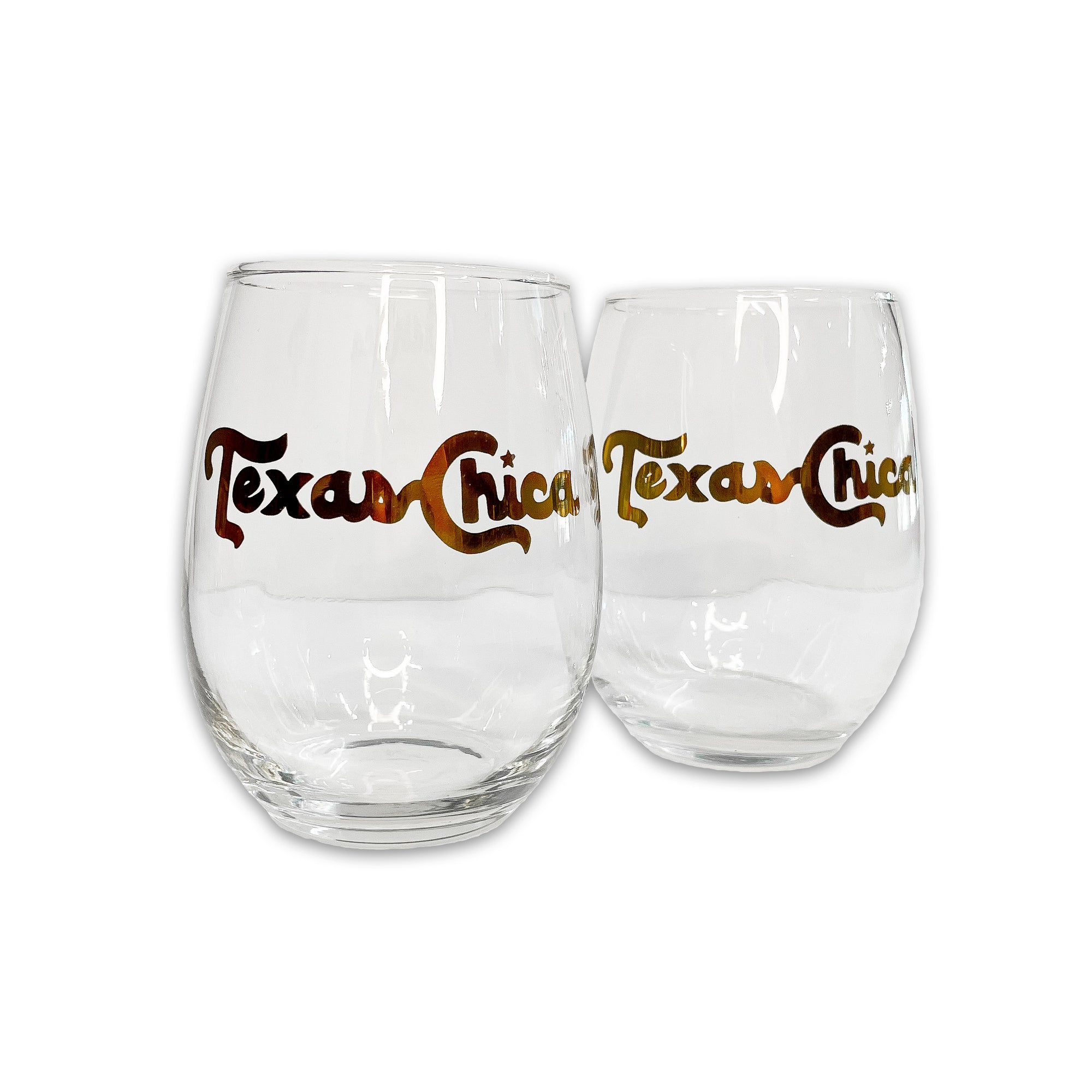 Texas Chica - Stemless Wine Glass